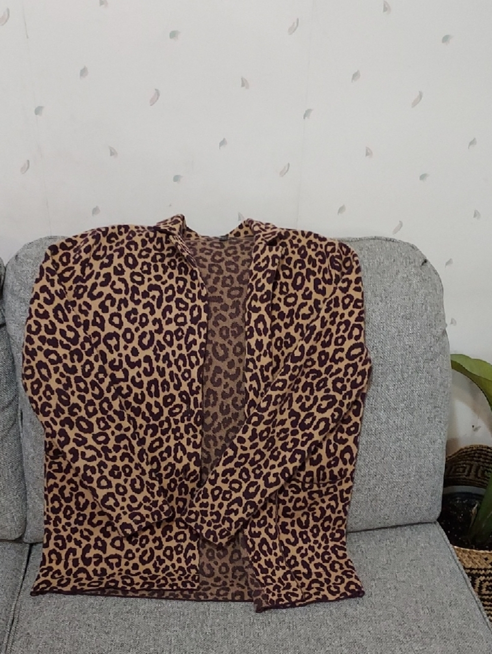 Ann Taylor Leopard Print Sweater - Tan & Brown